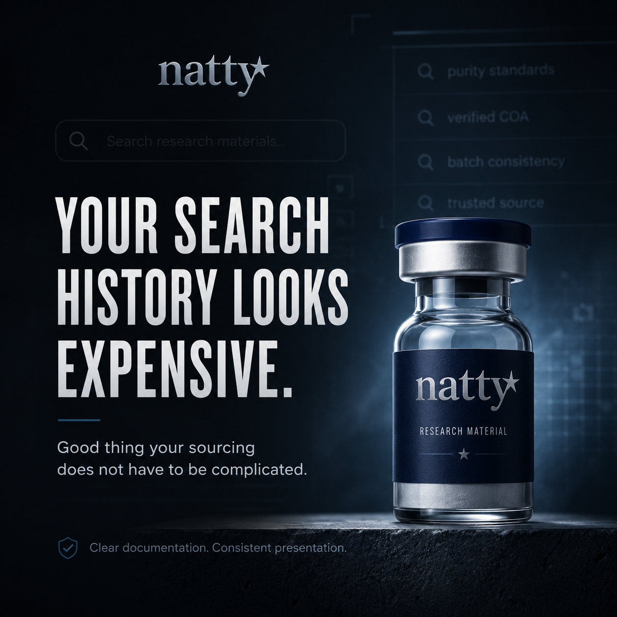 NattyLab Co Facebook ad: Simple, Verified Sourcing