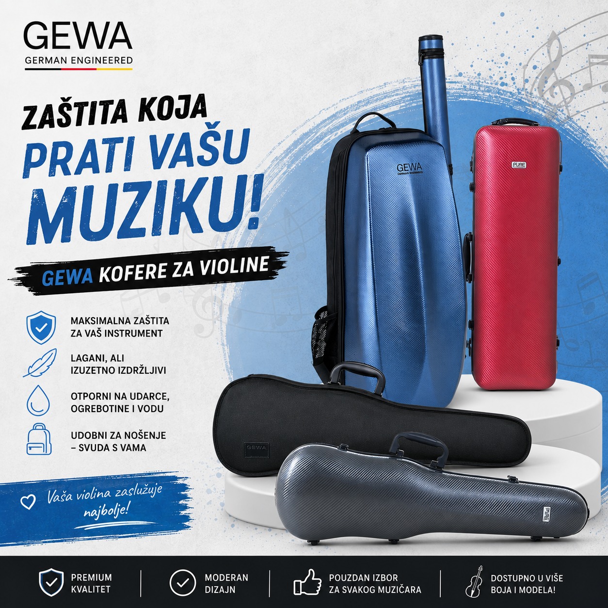 Music Media Centar Facebook ad: Koferi za violine Arhive