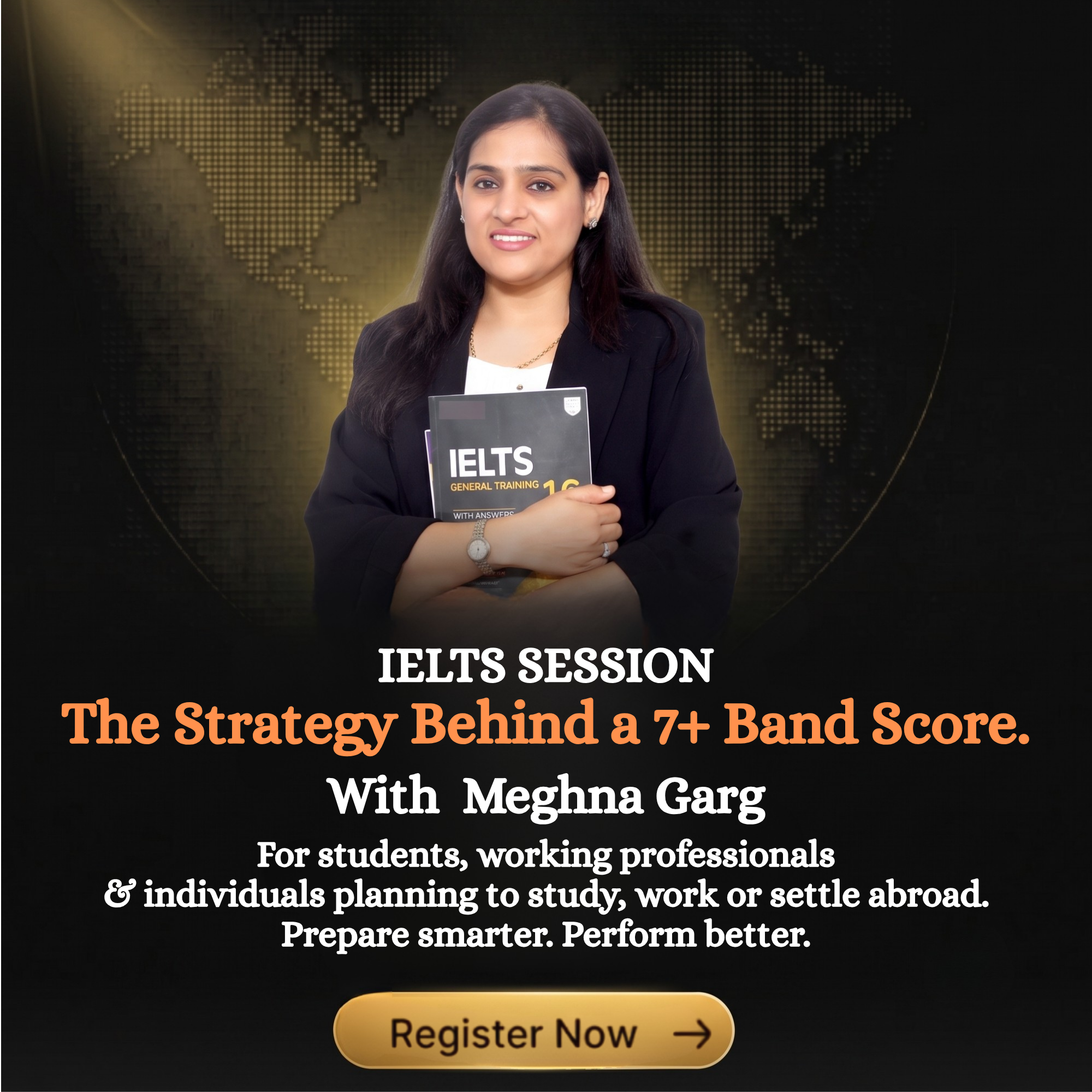 IELTS with Meghna Facebook ad: Get your Desired Band Score Effortlessly