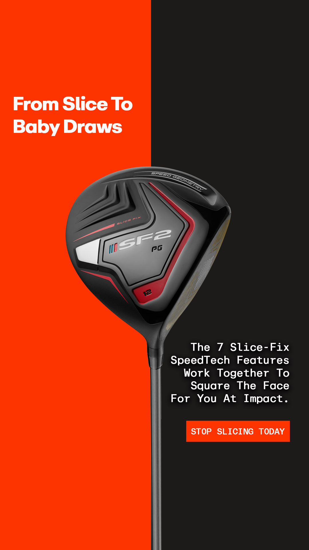 Performance Golf Facebook ad