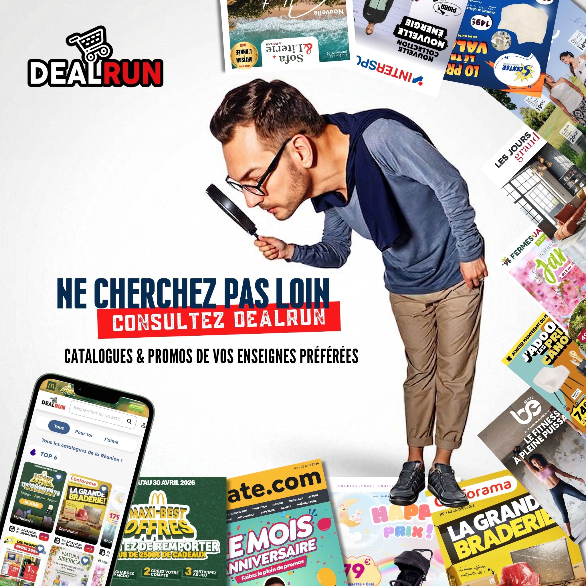 Dealrun Facebook ad: Avec Dealrun, accédez en quelques secondes à