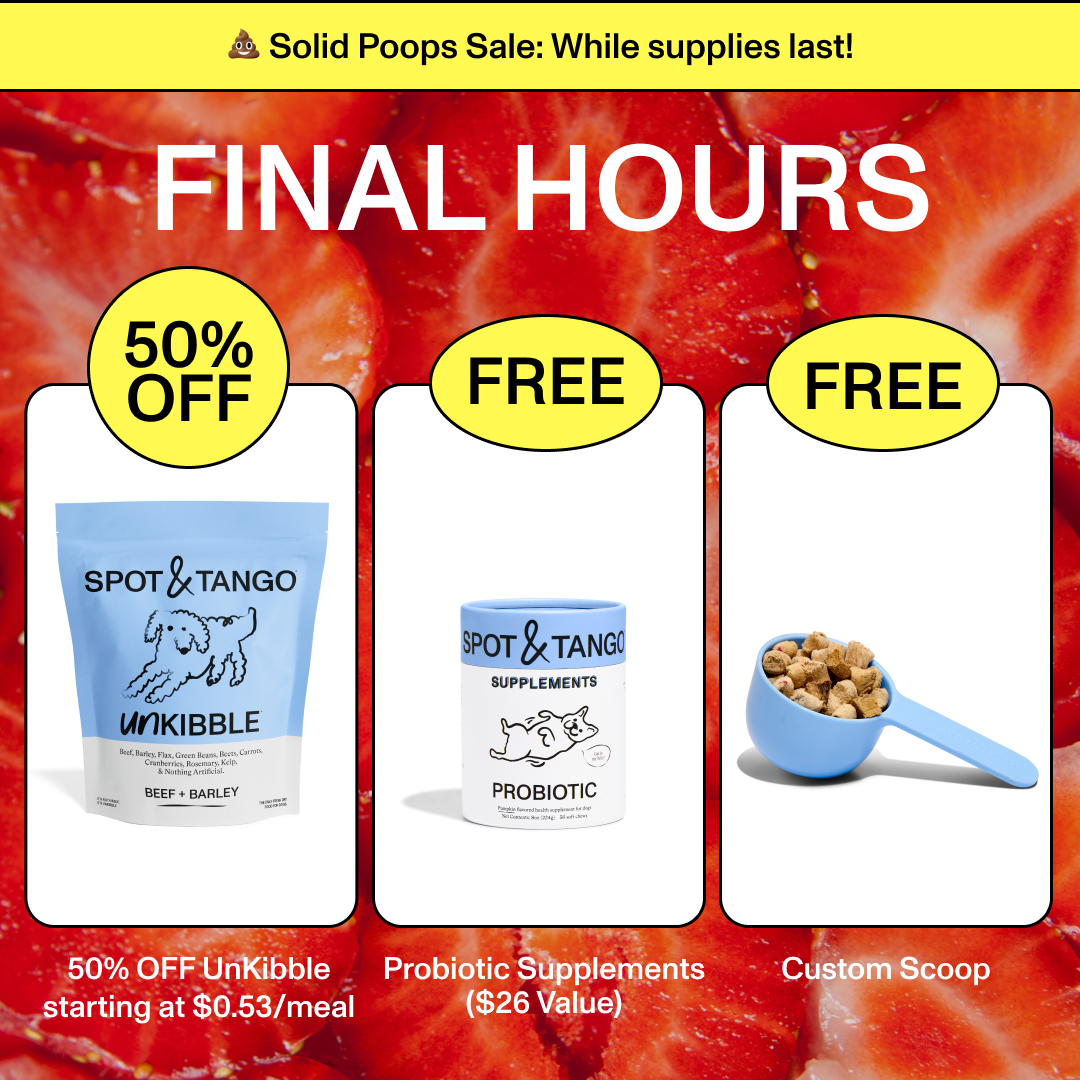 Spot and Tango Facebook ad: Get 50% Off + FREE Gift Today