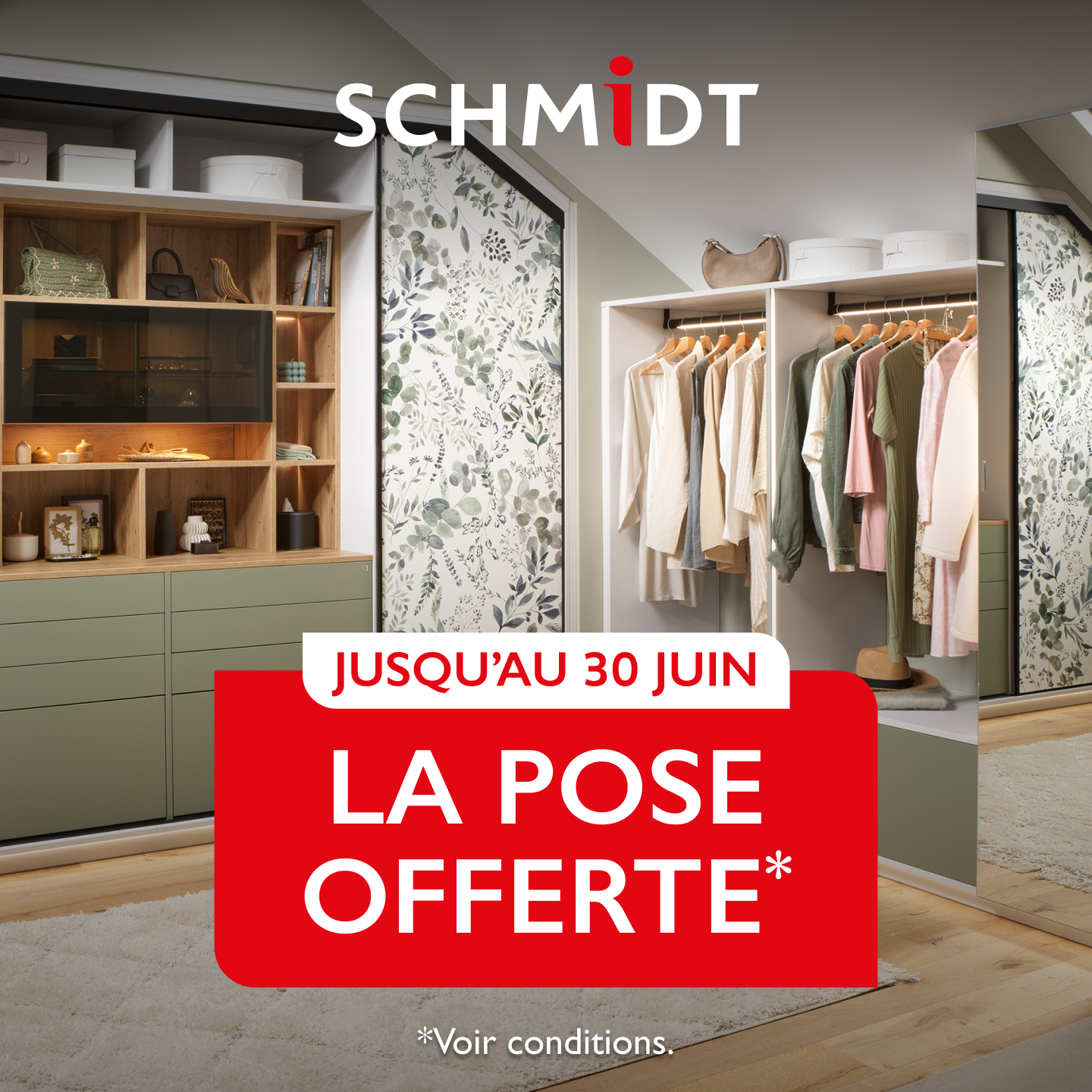 Schmidt Facebook ad: Du 1er au 30 juin, la pose est…