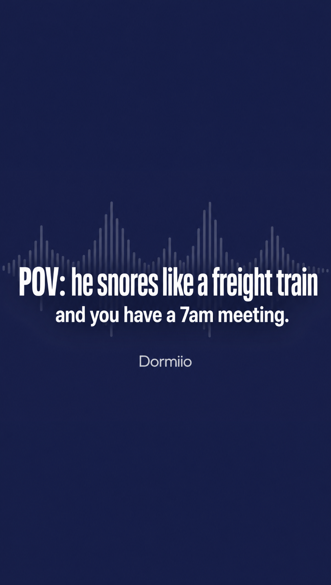 Dormiio Facebook ad: Sleep Through His Snoring, 33% Off