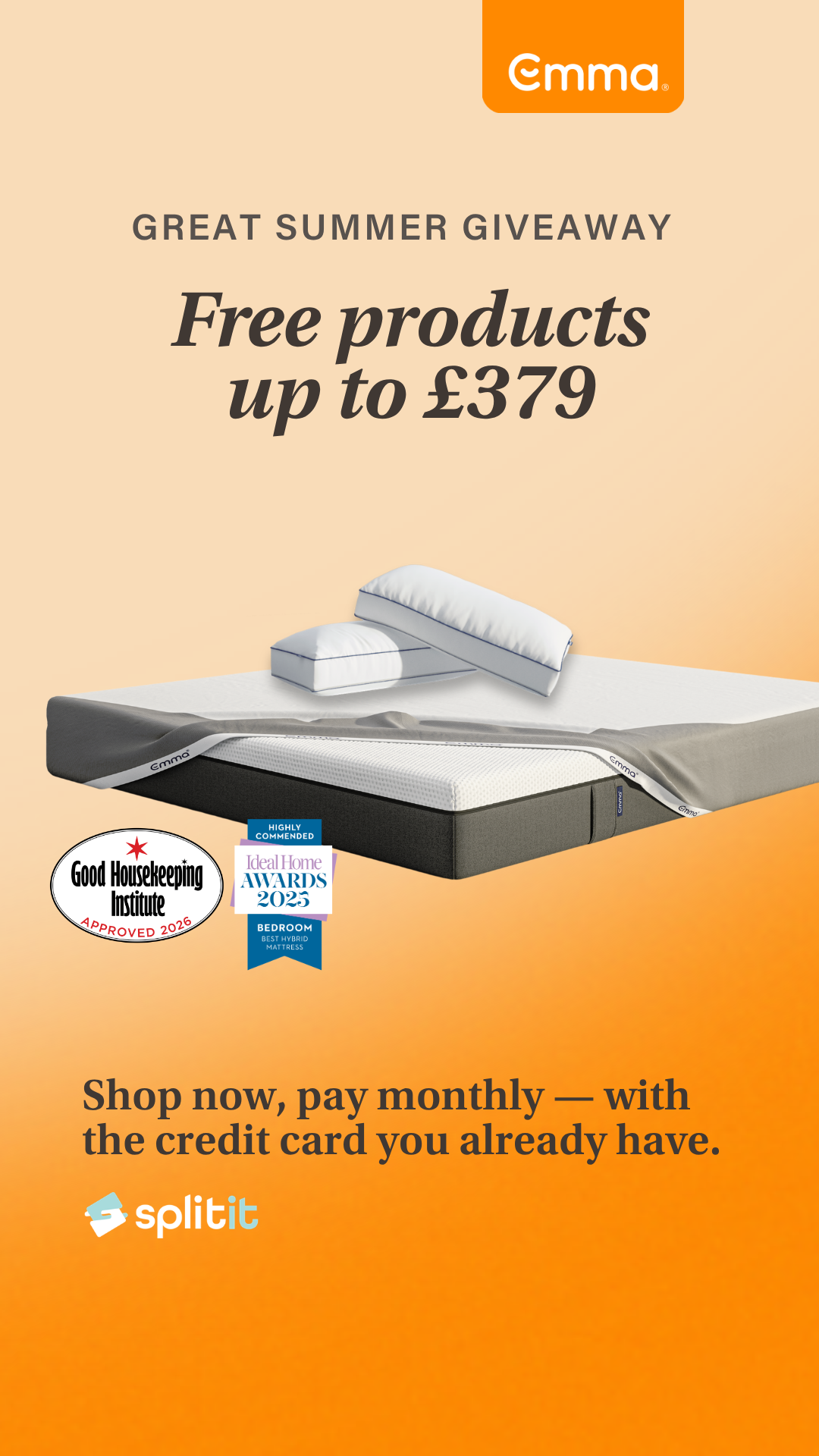 Emma Sleep UK Facebook ad
