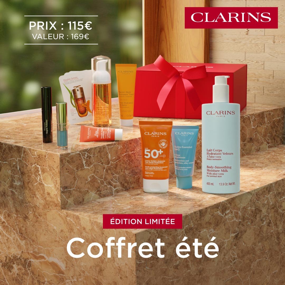 Clarins Facebook ad: Edition Limitée: Coffret été