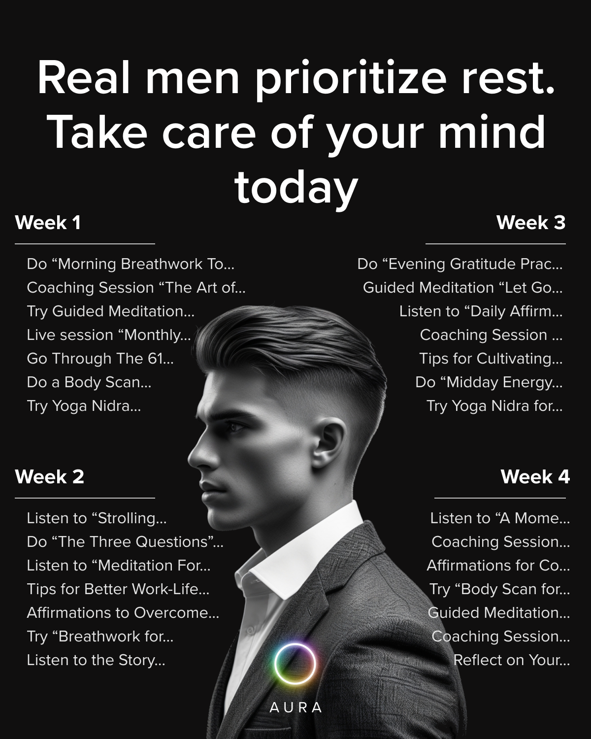 Aura: Find peace every day Facebook ad