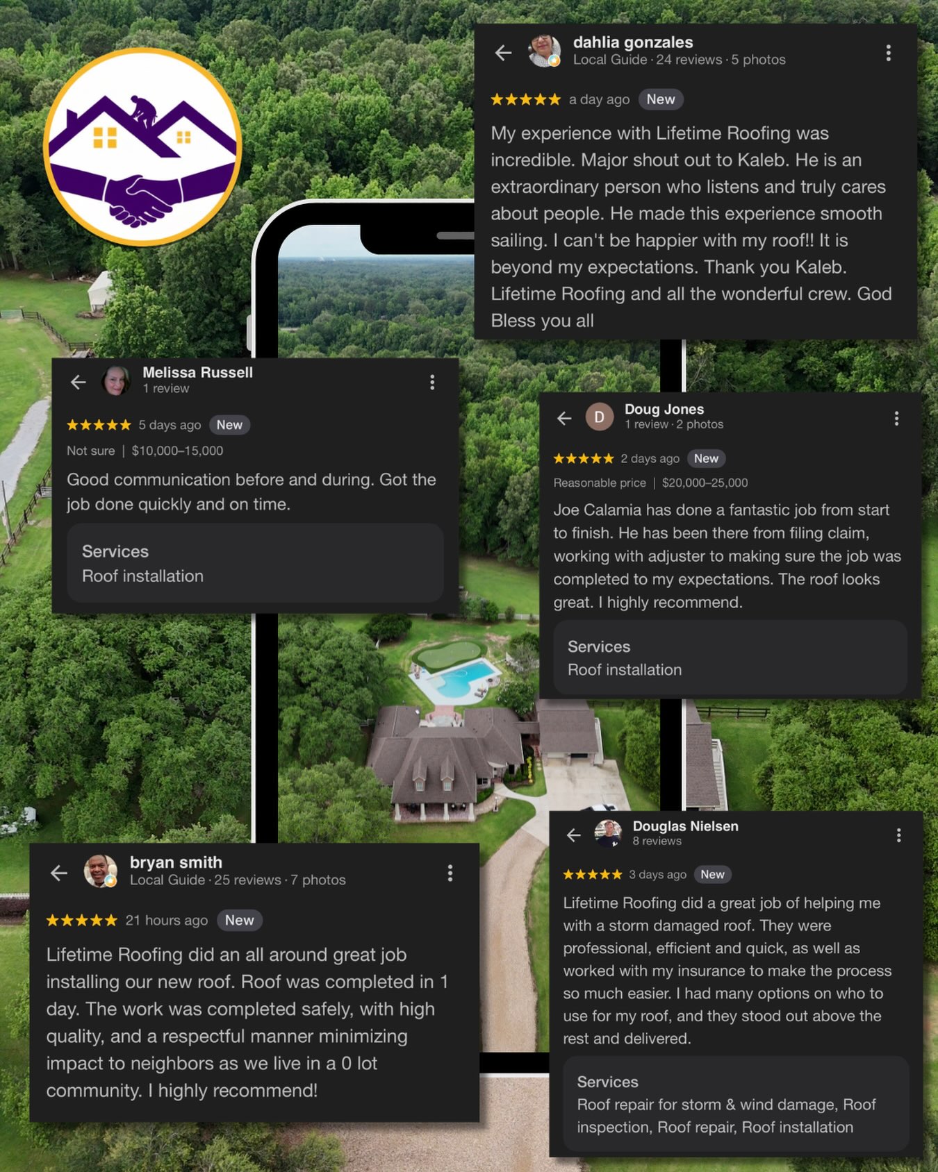 Lifetime Roofing Facebook ad