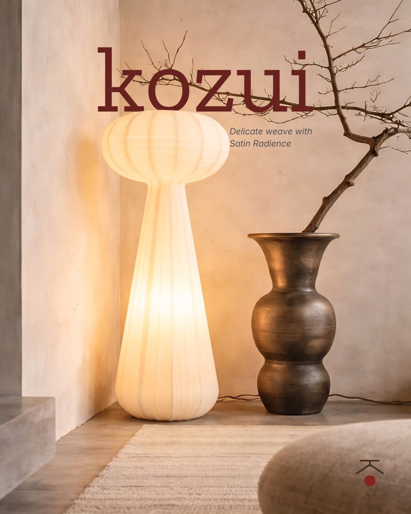 Kurai.Collective Facebook ad: Soft light, sculptural form, and timeless craftsmanship …