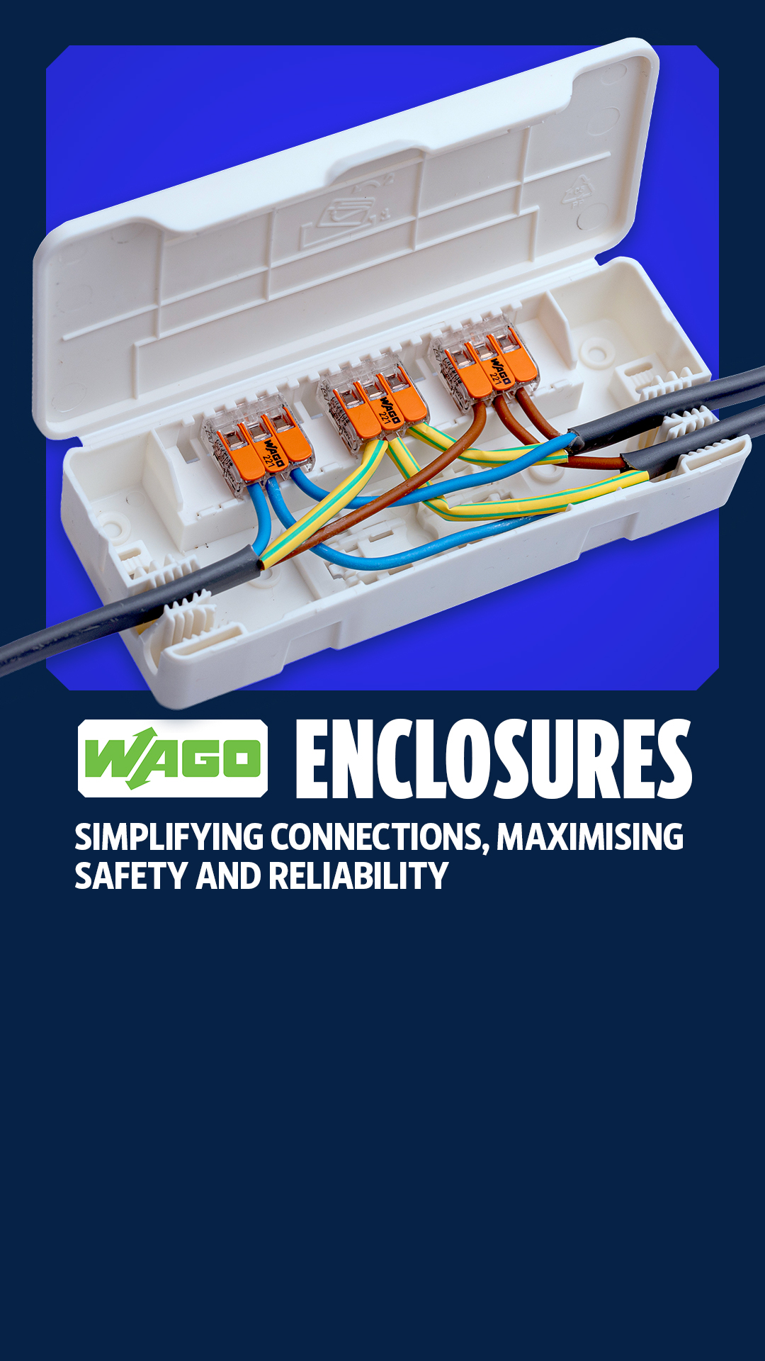 Screwfix Facebook ad: Organise and protect connections with WAGO