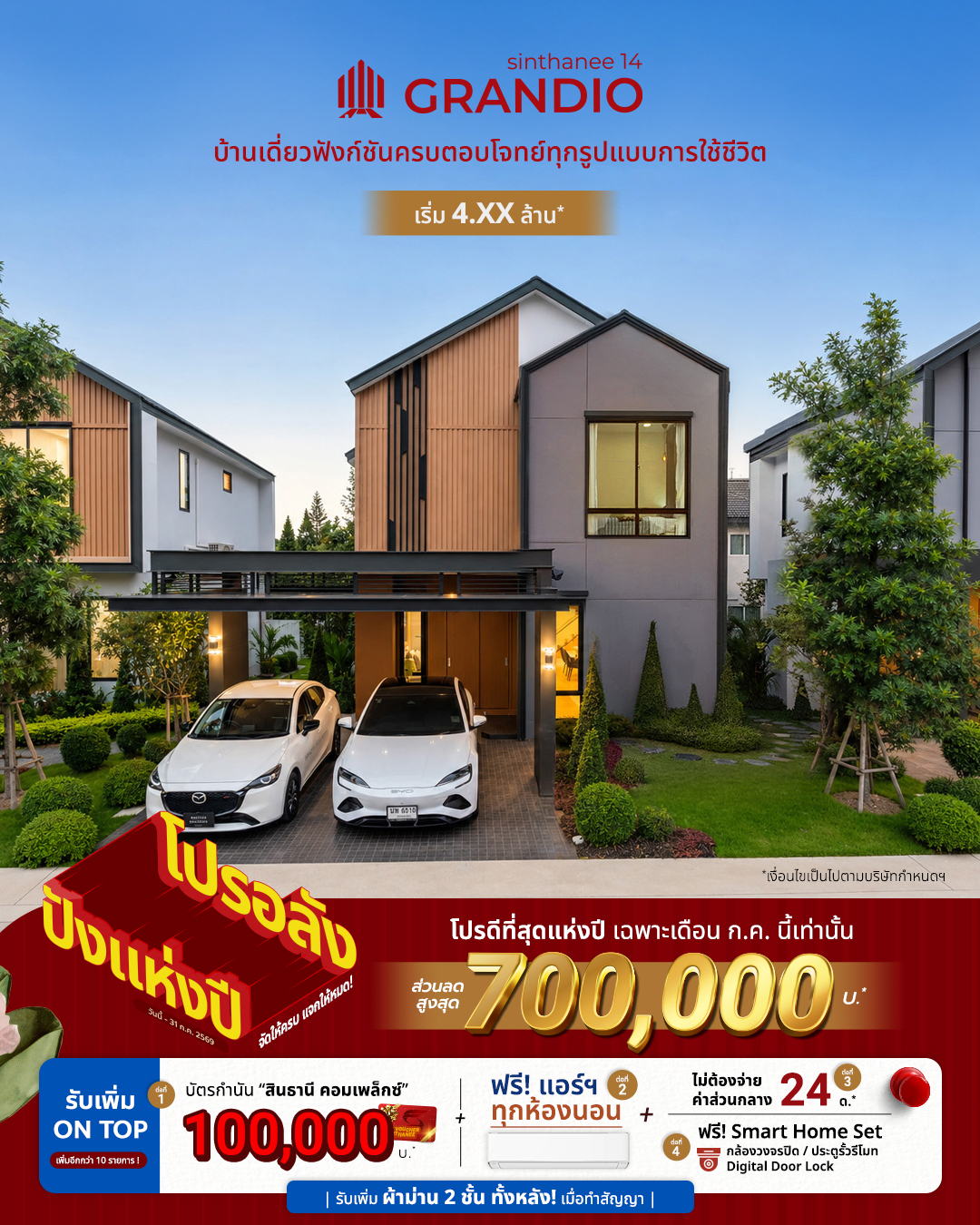 โครงการสินธานี เชียงราย Facebook ad: ใหม่ สินธานี 14 แกรนดิโอ | บ้าน SG2 เริ่ม 4.XX ล้าน*