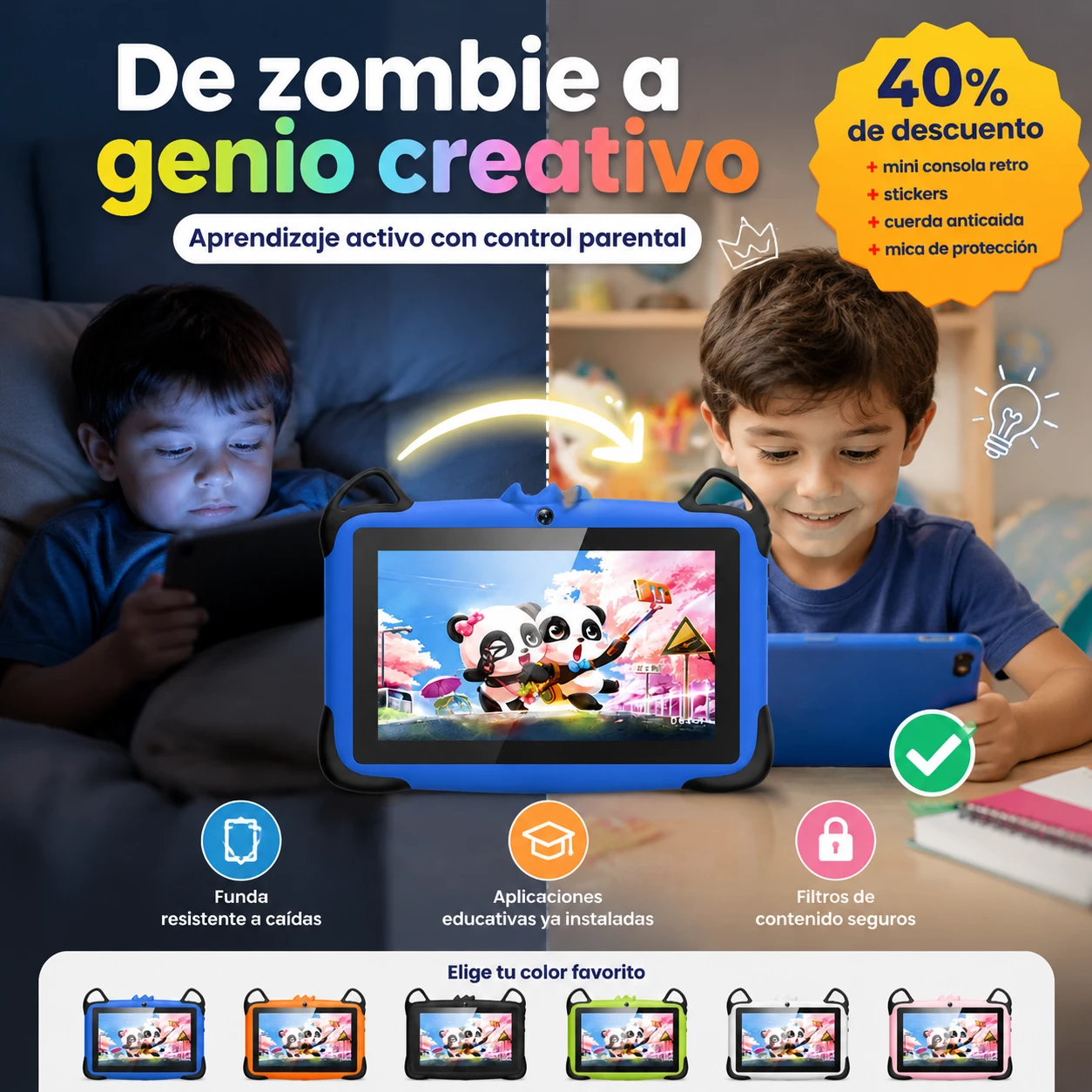 Divino Trend EC Facebook ad: Tablet Didáctica Inteligente Antigolpes