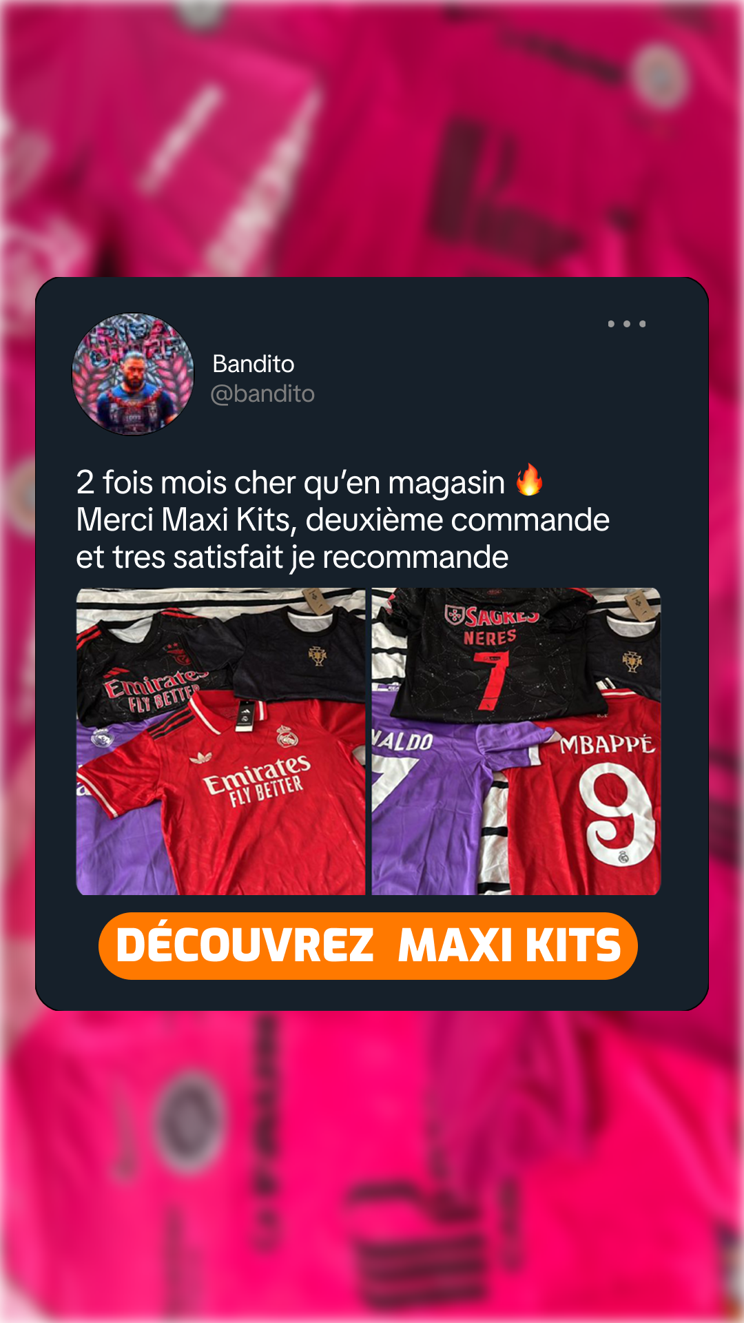 maxikits.com Facebook ad: Arrête de payer le prix fort.