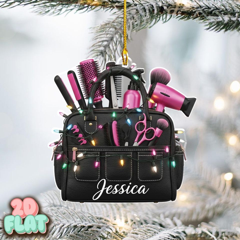 Printerval Custom Gifts Facebook ad: Personalized Hairstylist Christmas Ornament, Custom…