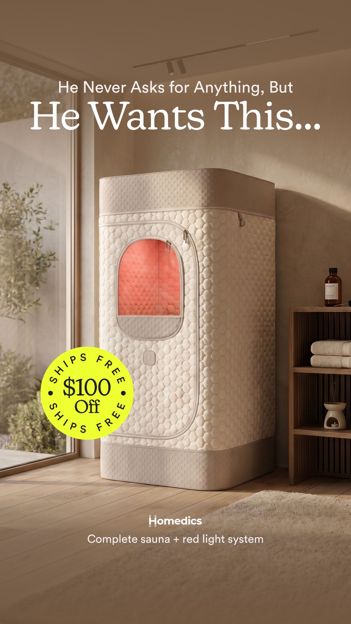 Homedics Facebook ad
