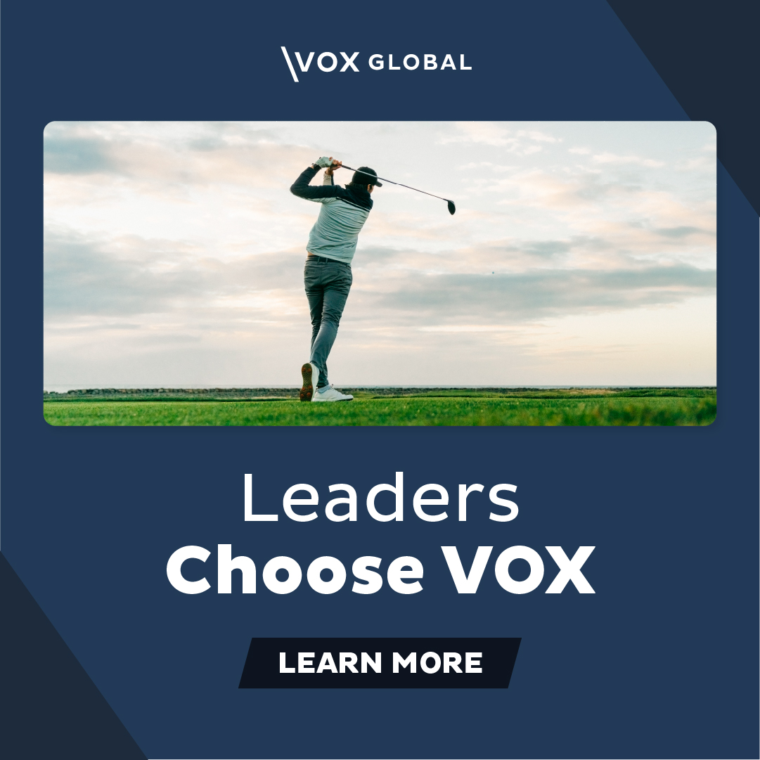 VOX Global Facebook ad: Executive Voice. High-level Impact.