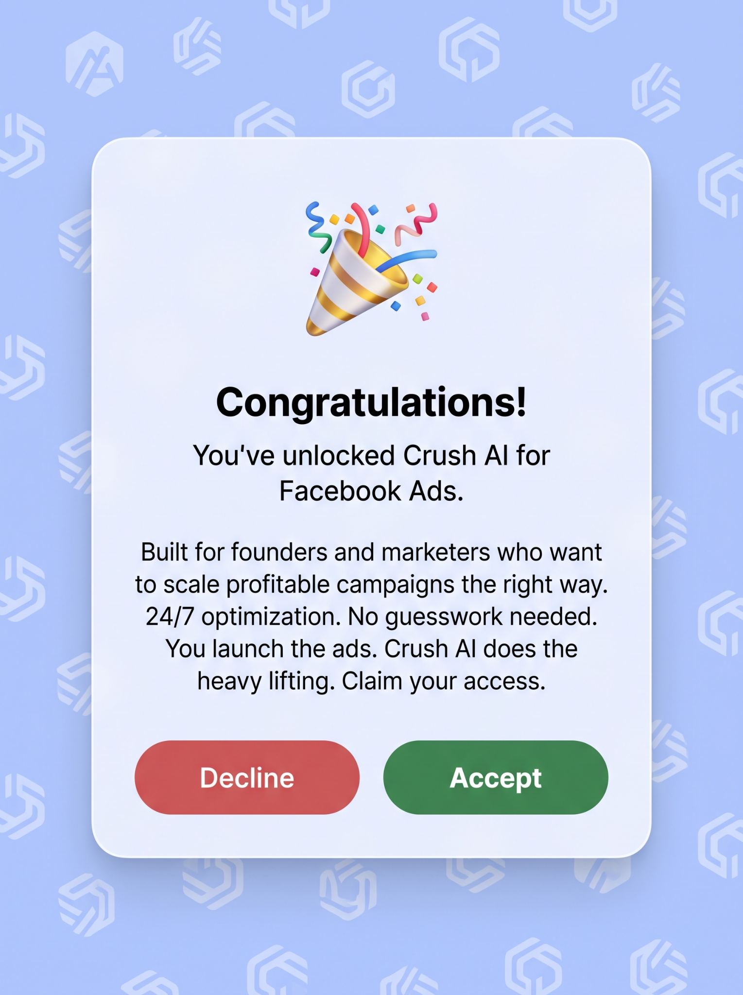 trycrush.ai Facebook ad