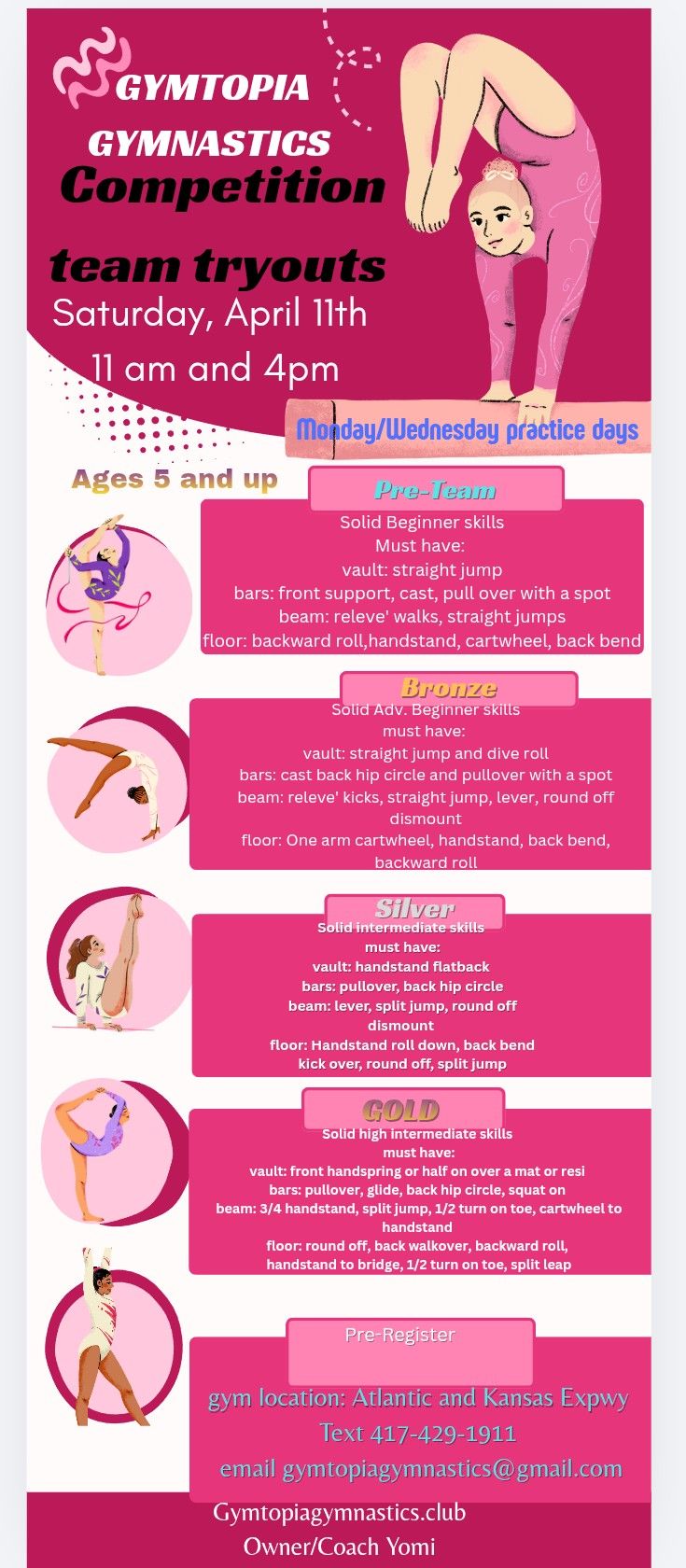 Gymtopia Gymnastics Facebook ad: Interested in competive gymnastics?