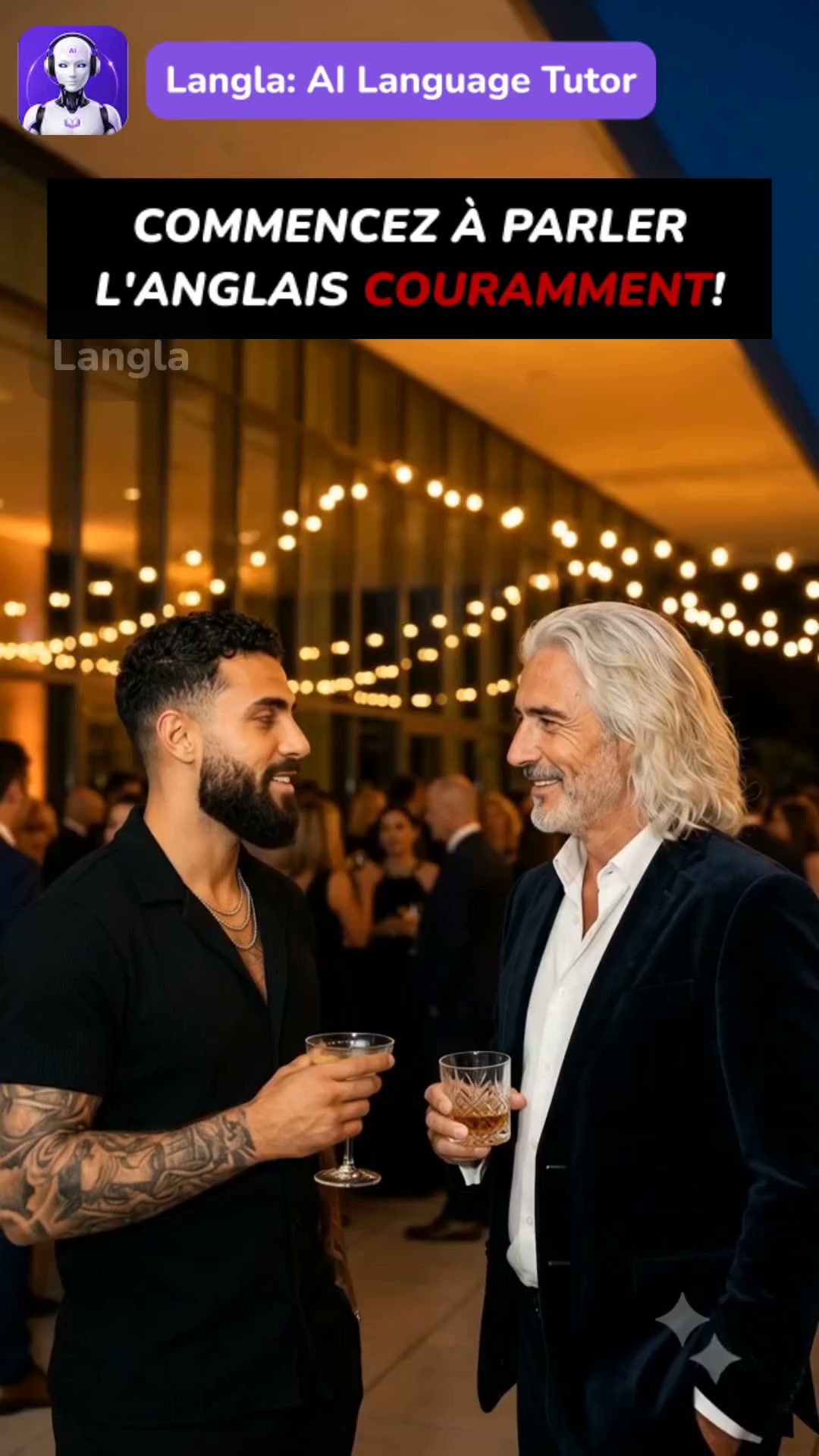 Langla Fluent with AI Facebook ad from Aug 26, 2026