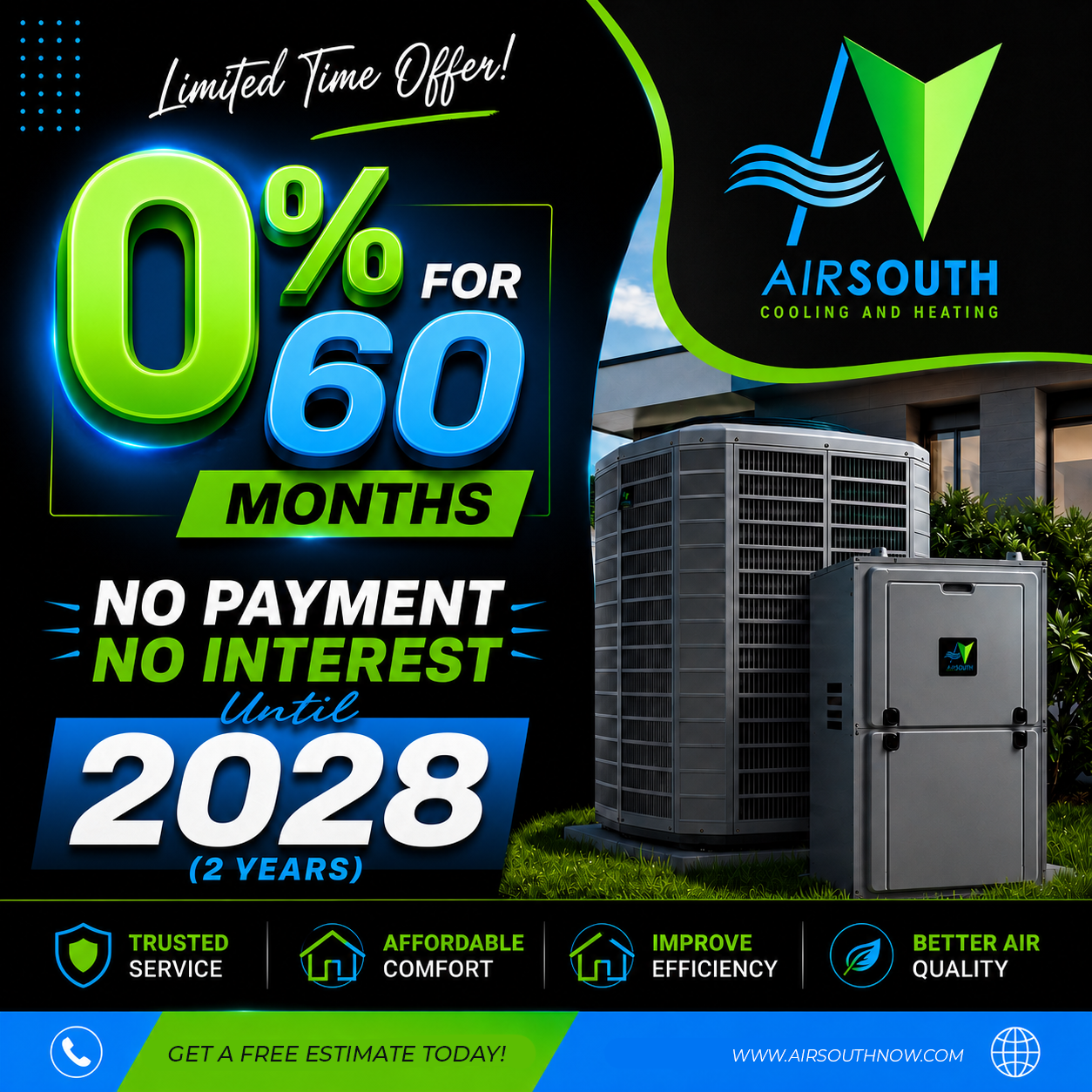 AirSouth Cooling, Heating, Plumbing and Electrical Facebook ad