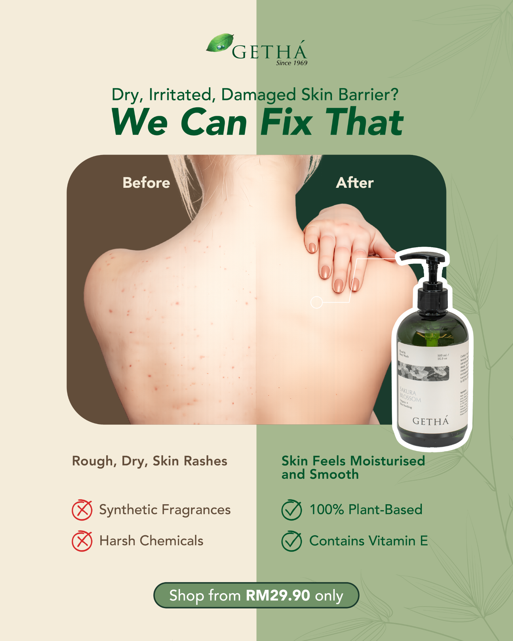 Getha Facebook ad: 100% Natural | 5-Star Luxurious Body Care