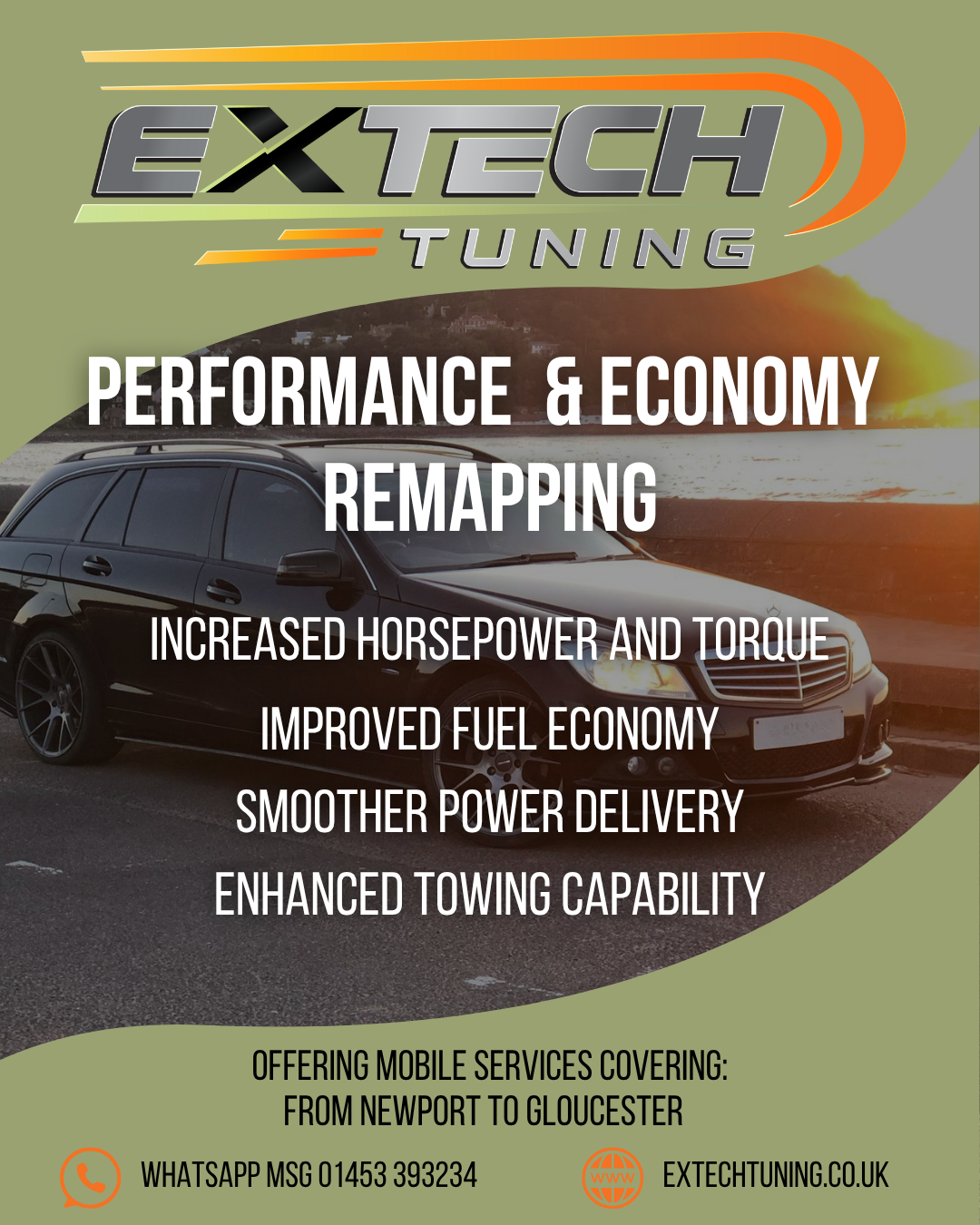 ExTech Tuning Facebook ad: Ex-supercar mechanics turn Mobile tuning experts.