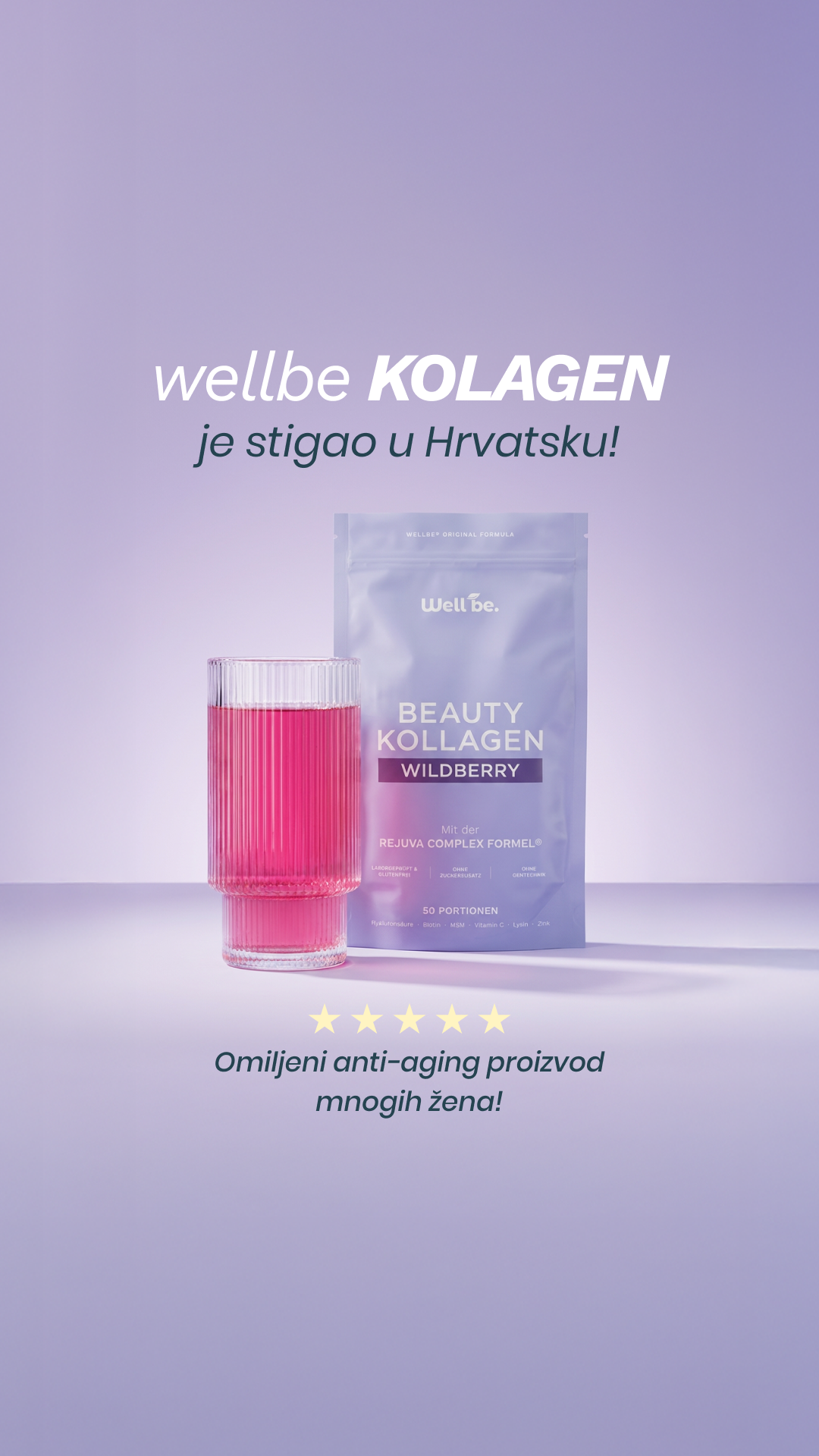 Wellbe Hrvatska Facebook ad: Učinkovit protiv bora, celulita, tankih noktiju i kose!