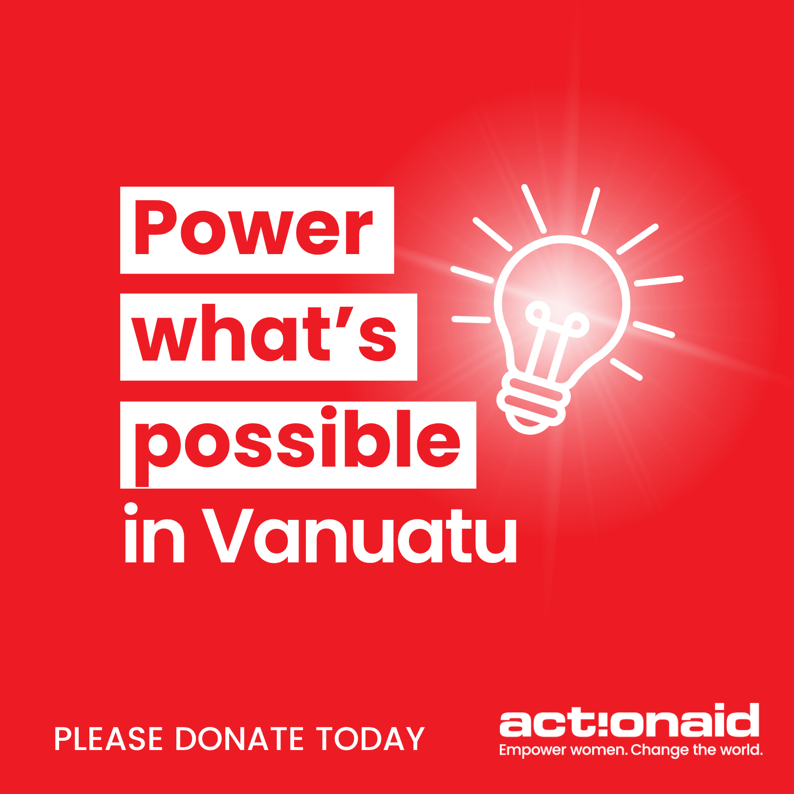 ActionAid Australia Facebook ad: Light her future
