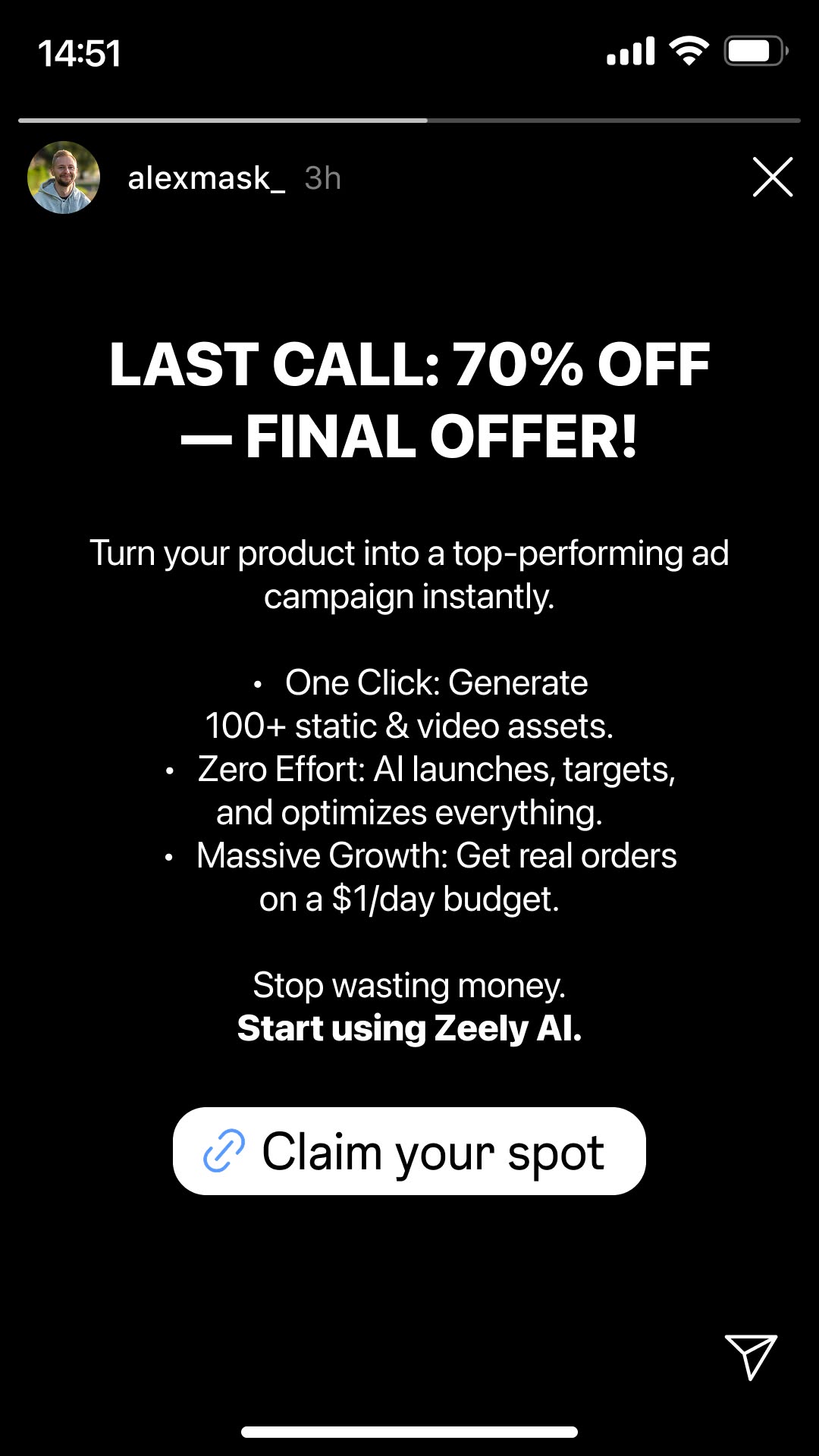 Zeely: Grow Sales with AI Facebook ad