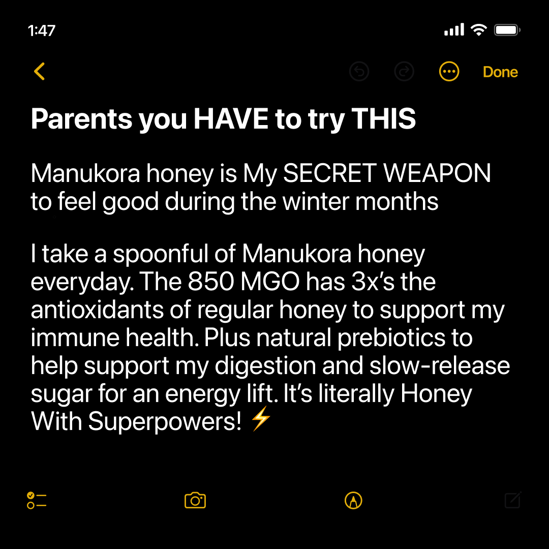 Manukora Facebook ad