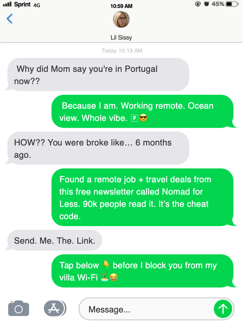 Nomad for Less Facebook ad