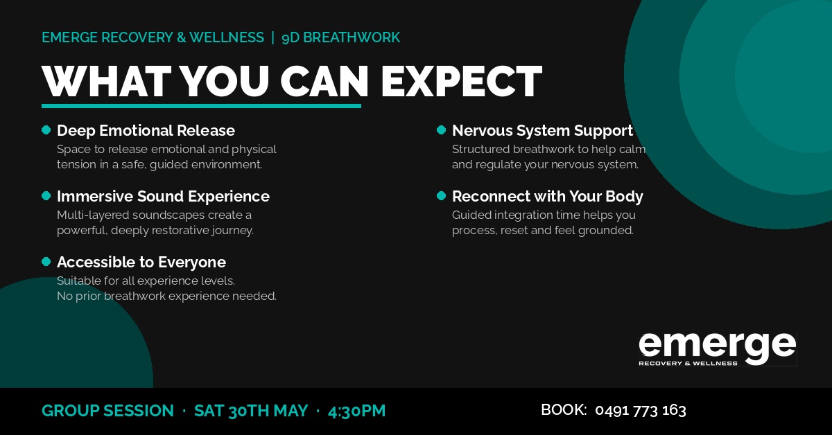 Emerge Recovery & Wellness Facebook ad: What You Can Expect from 9D Breathwork