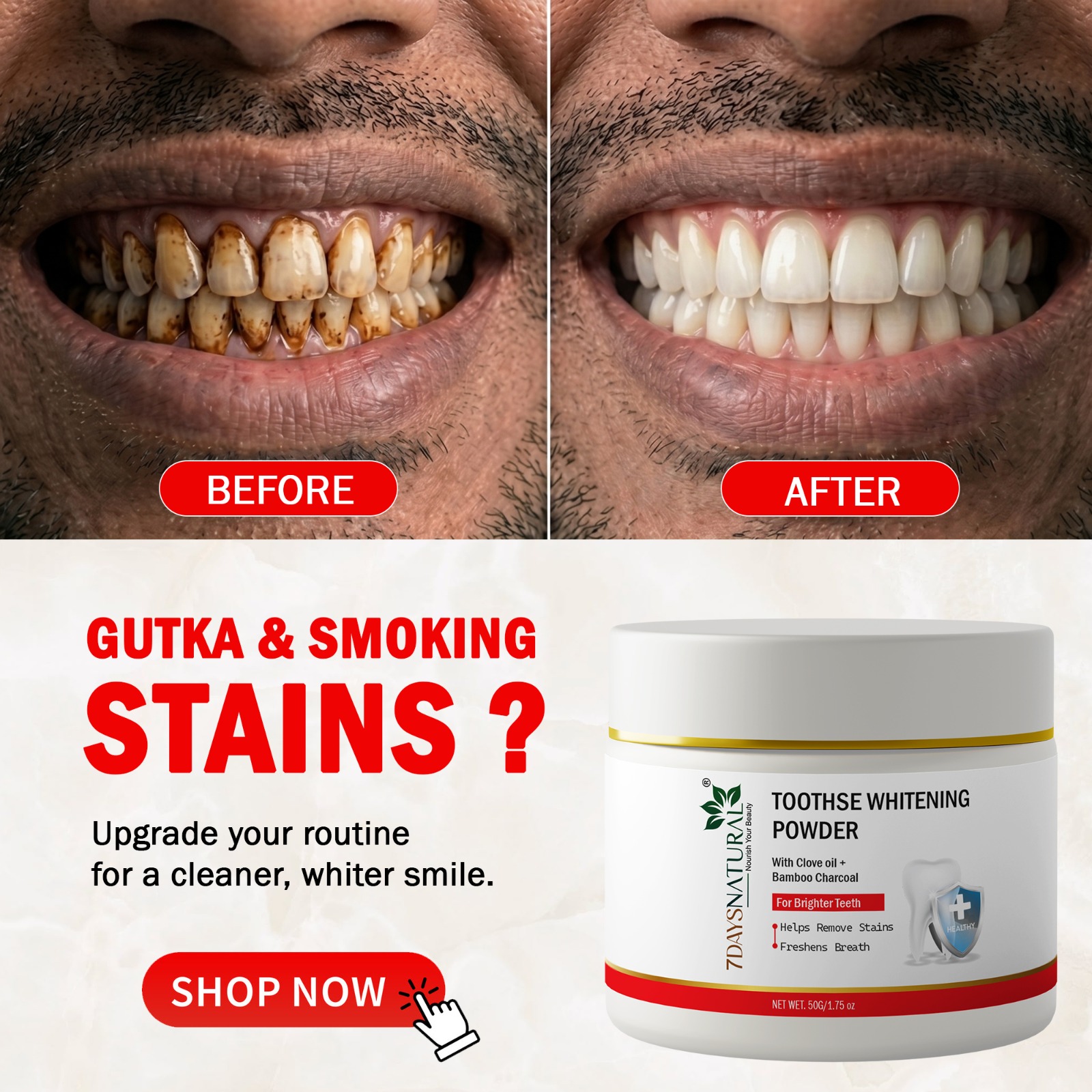 7DaysNatural Facebook ad