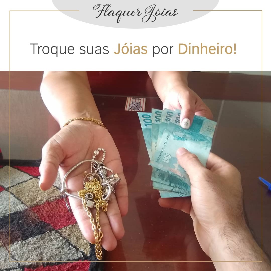 Flaquer Jóias Facebook ad: Troque suas Joias por Dinheiro