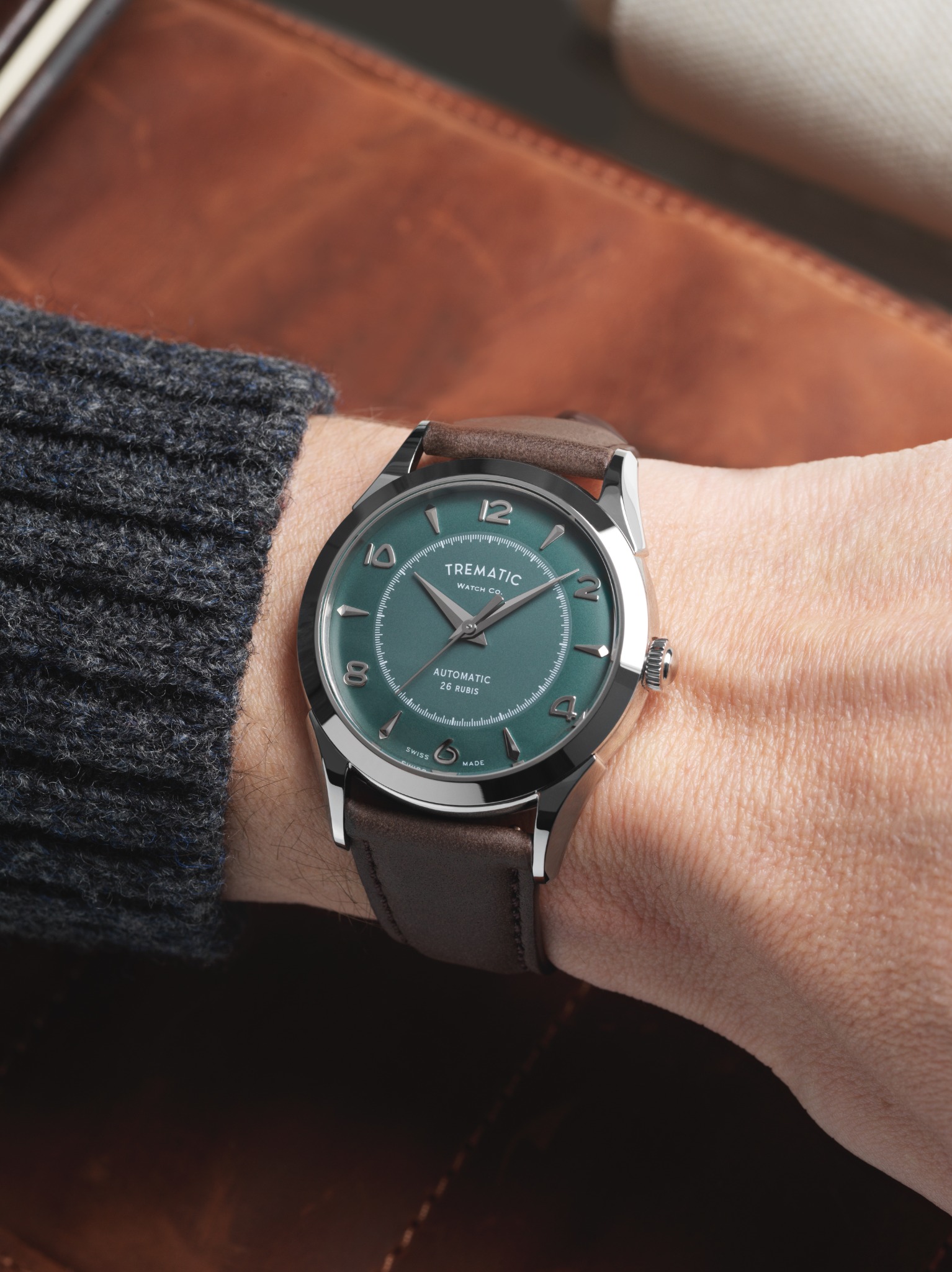 Trematic Watch Co. Facebook ad: Design That Respects Time.