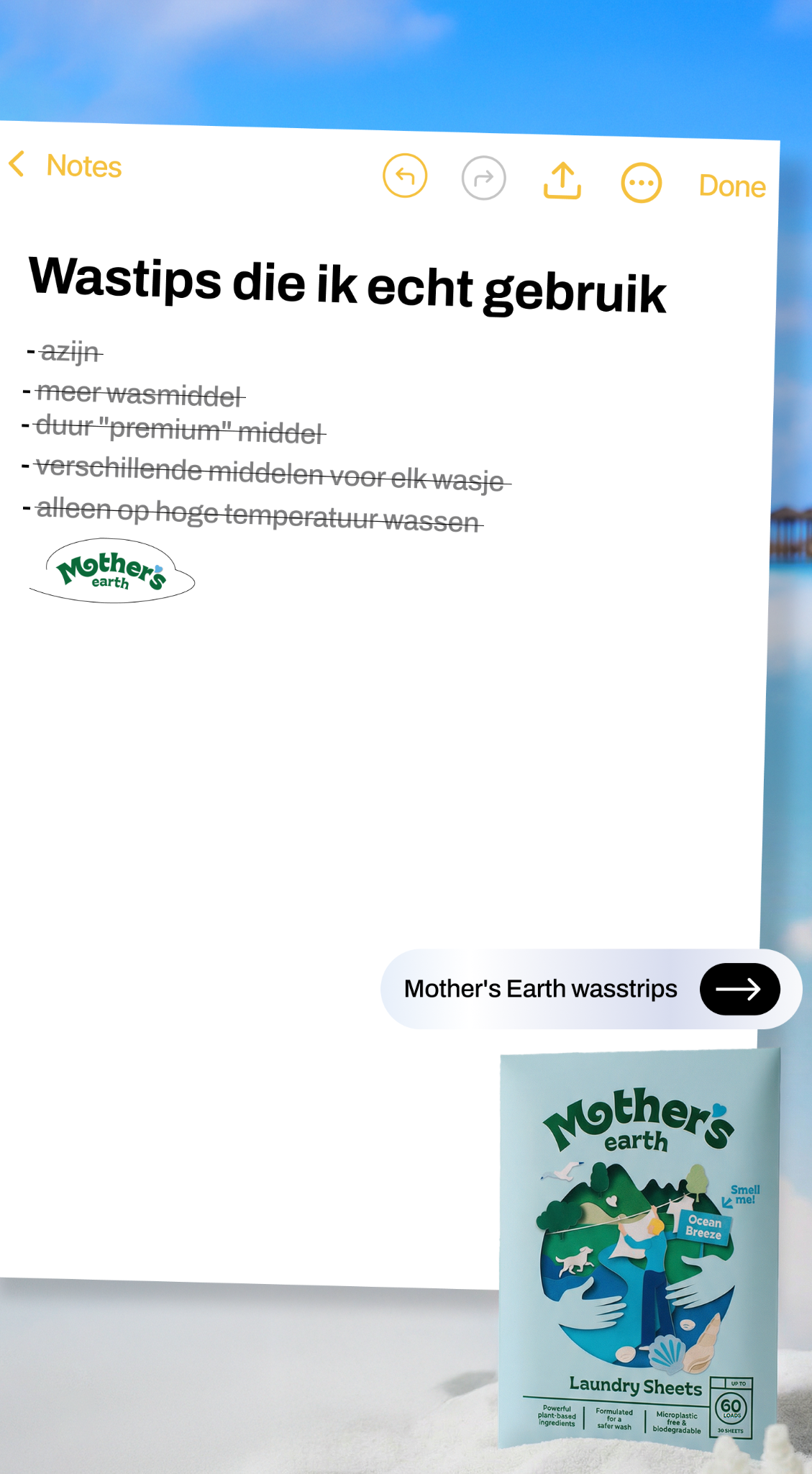 Mothers Earth Facebook ad