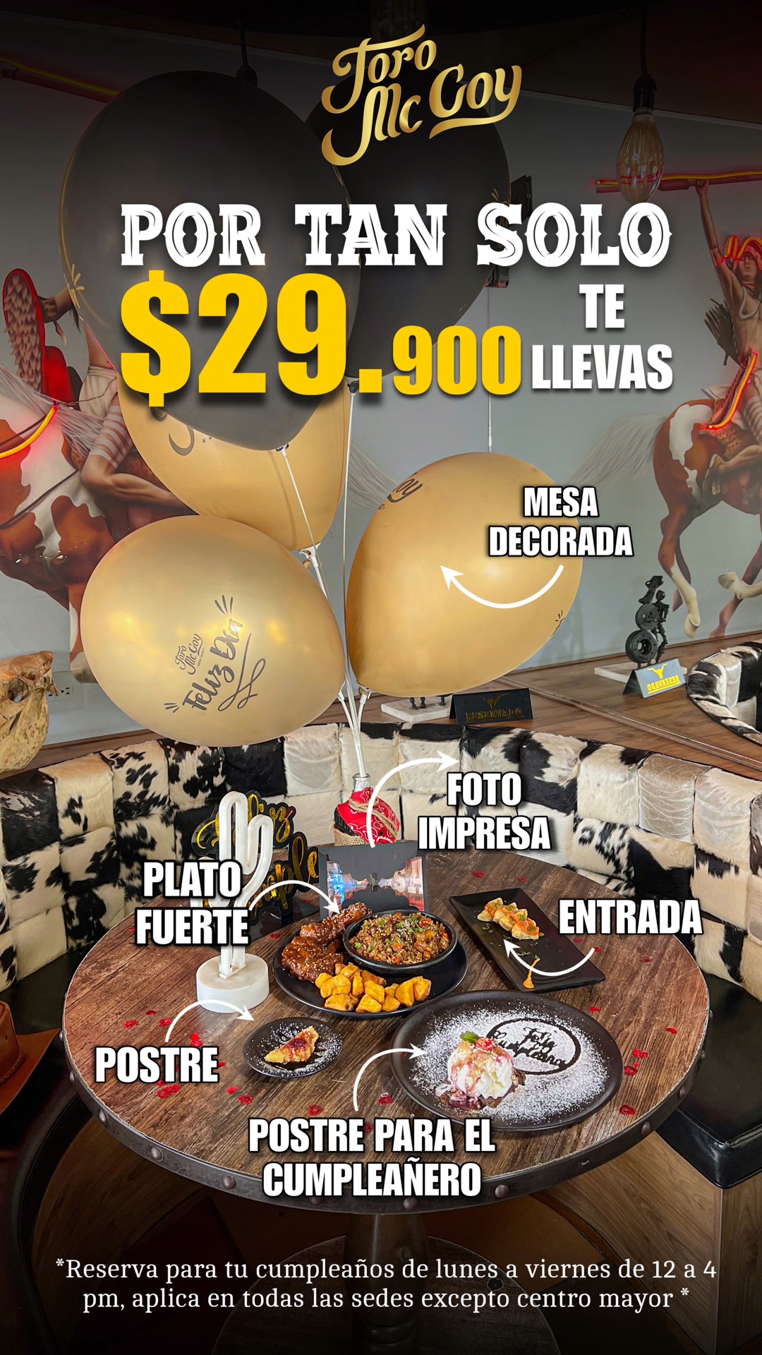 Toro McCoy Facebook ad: Reserva ya