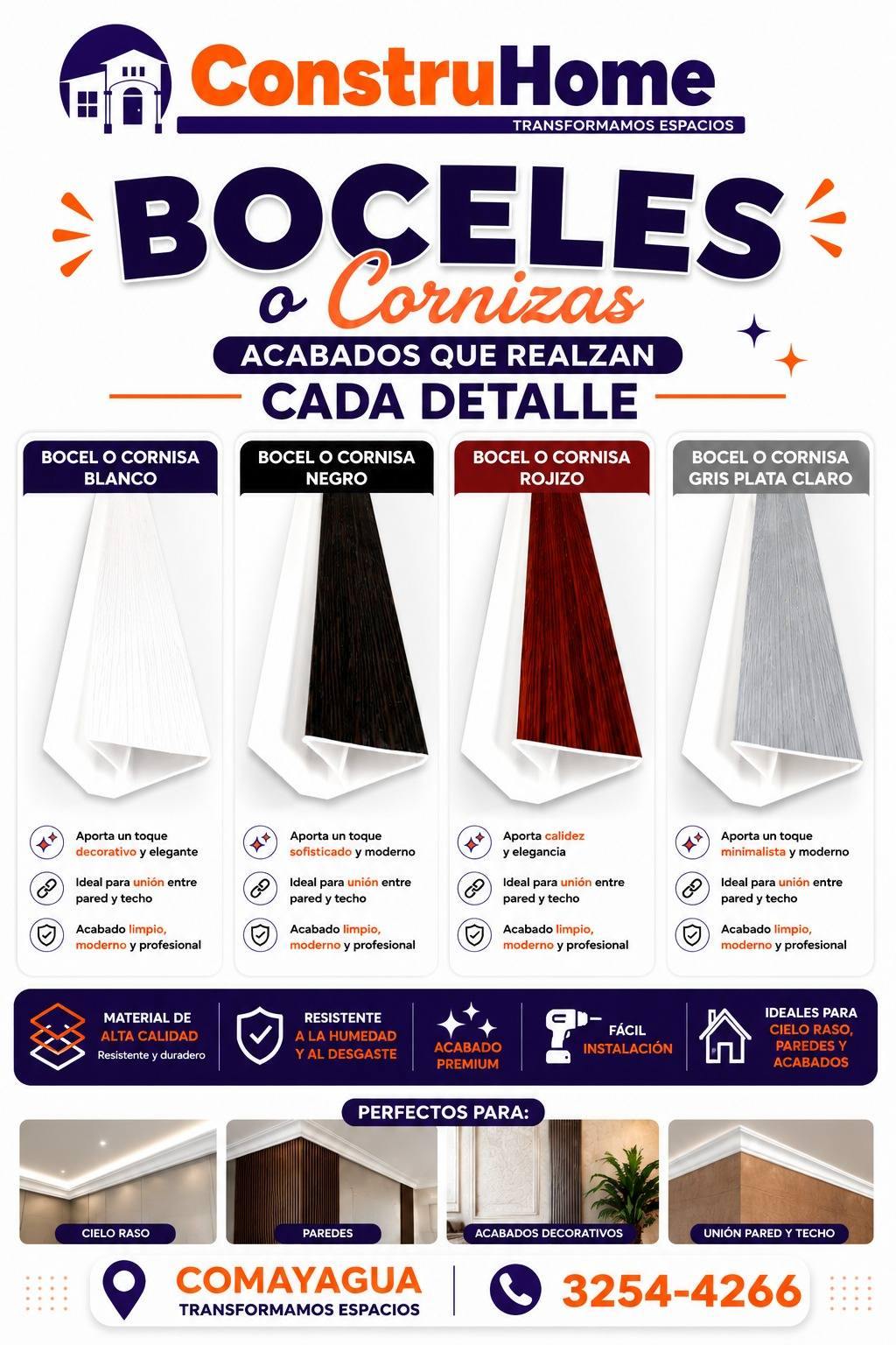Cielos PVC Y Acabados De Construcción Facebook ad: Construhome & Cielos PVC