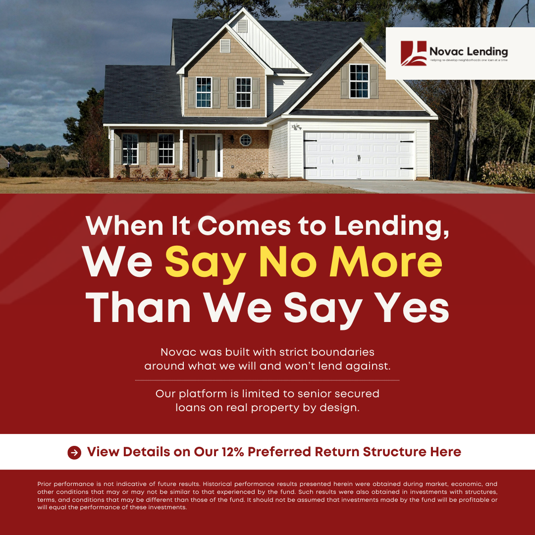 Novac Lending Facebook ad from Feb 19, 2026