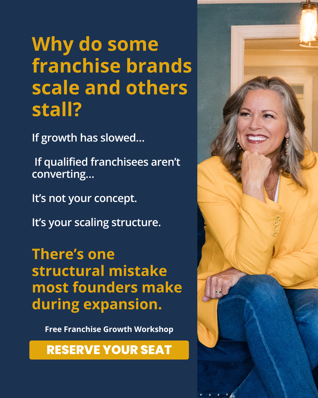 Shine Executive Coaching Facebook ad: FREE Workshop for Franchise Founders & CEOs
