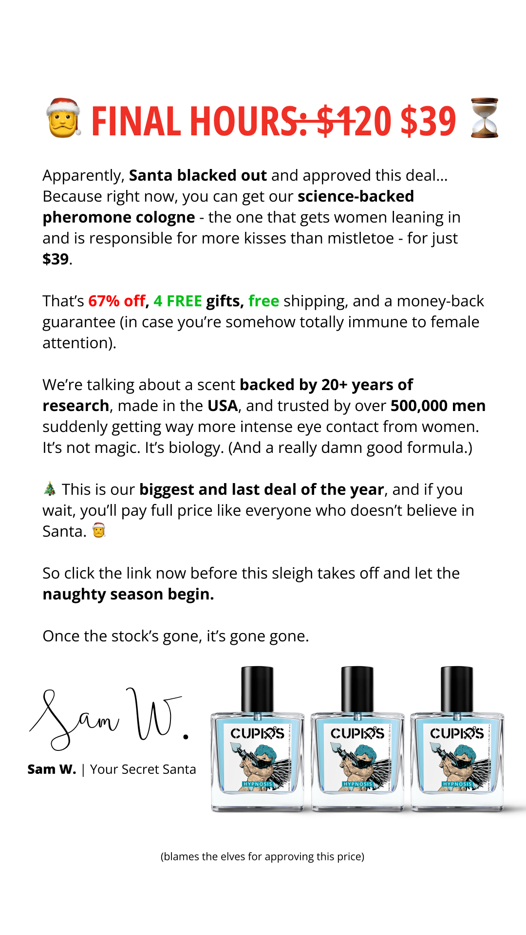 Try Cupids Facebook ad