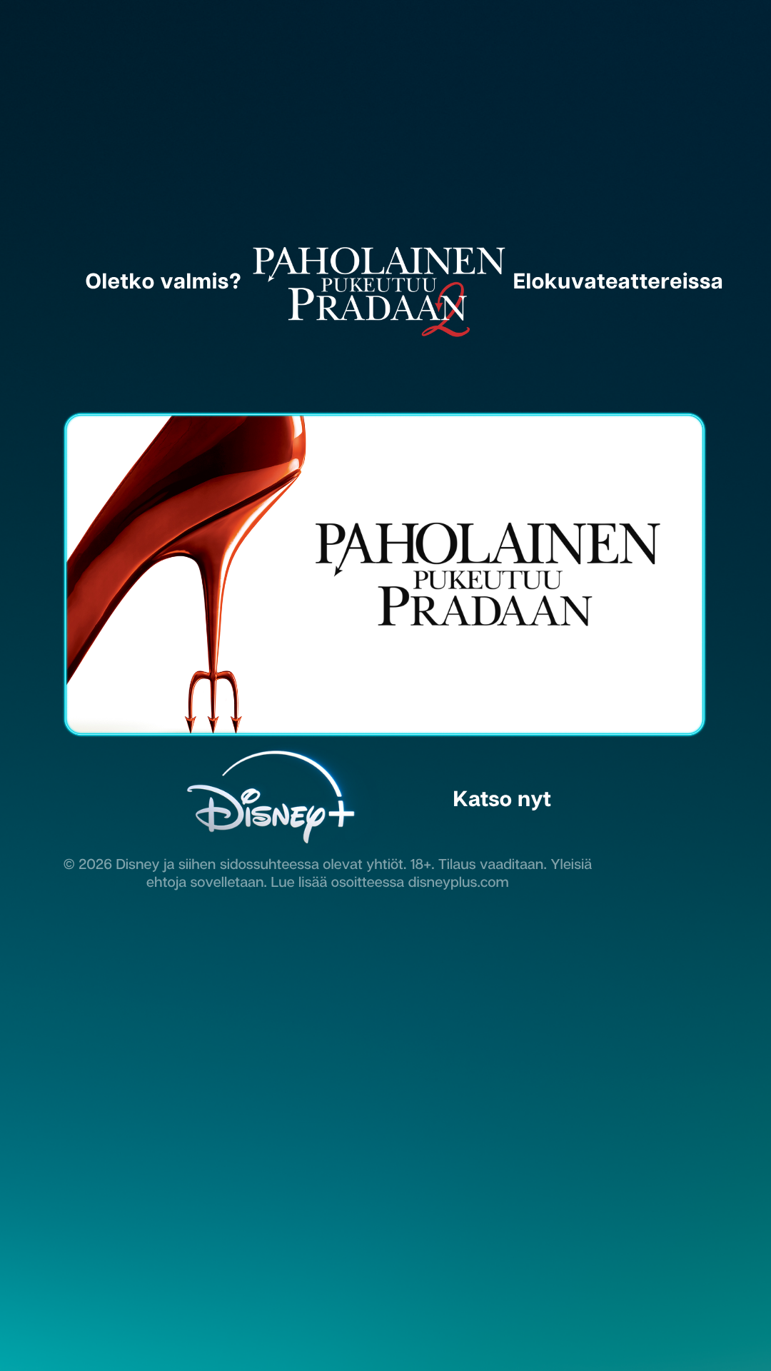 Disney+ Facebook ad