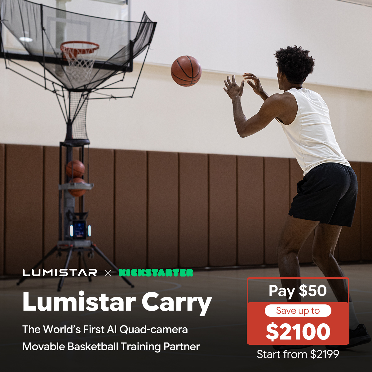 Lumistar Global Facebook ad: Get more shots up. Chase less.