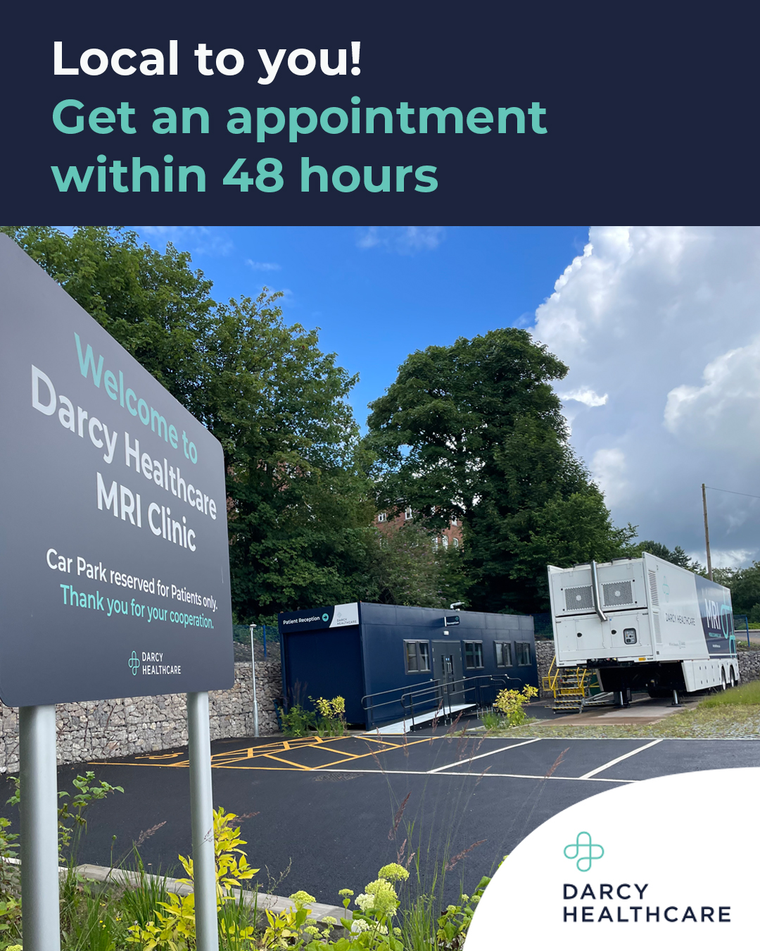 Darcy Healthcare Facebook ad: Need an MRI scan fast?