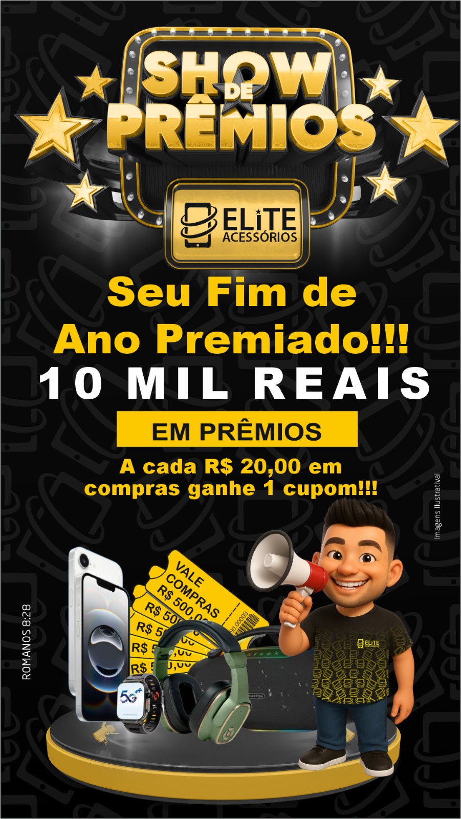 ELITE Acessórios JARU Facebook ad: São R$10 MIL em prêmios, incluindo