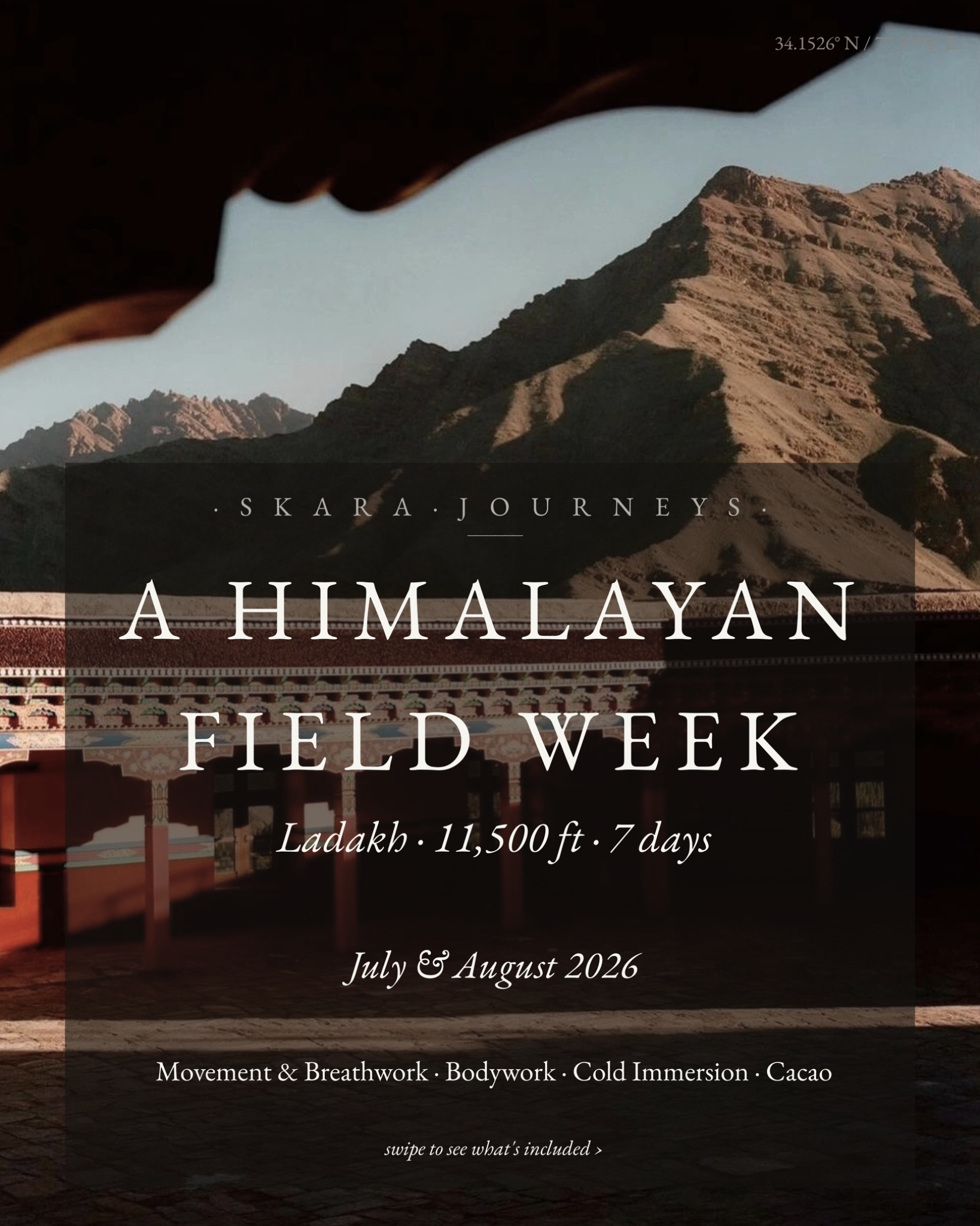 Skara journeys Facebook ad: Seven days in Ladakh.