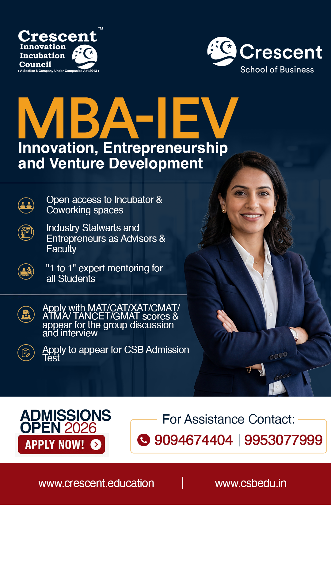 BSA Crescent Institute of Science and Technology Facebook ad