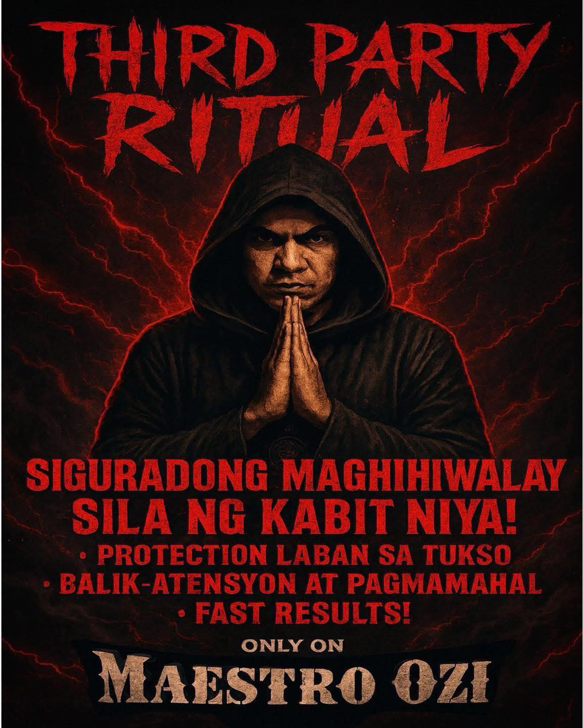 Maestro Ozi Divine Healer Facebook ad: NASA KONDISYON AKO MALAKAS NGAYONG BIYERNES