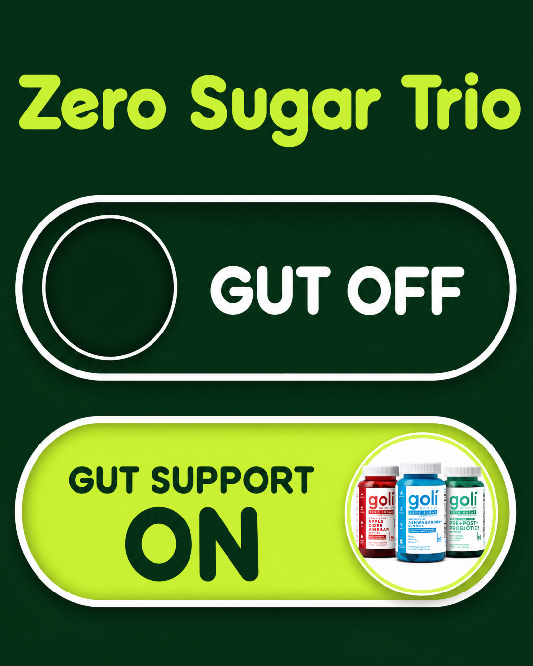 Goli Facebook ad: Eating Less? Your Routine Still Needs Support