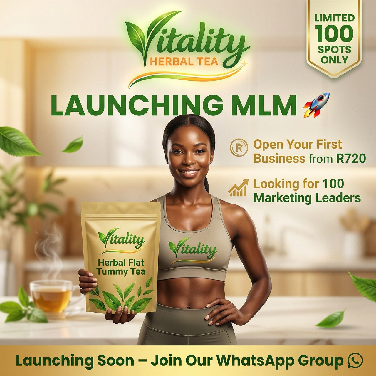 Vitality Herbal Tea Facebook ad: YOUR BUSINESS STARTS HERE